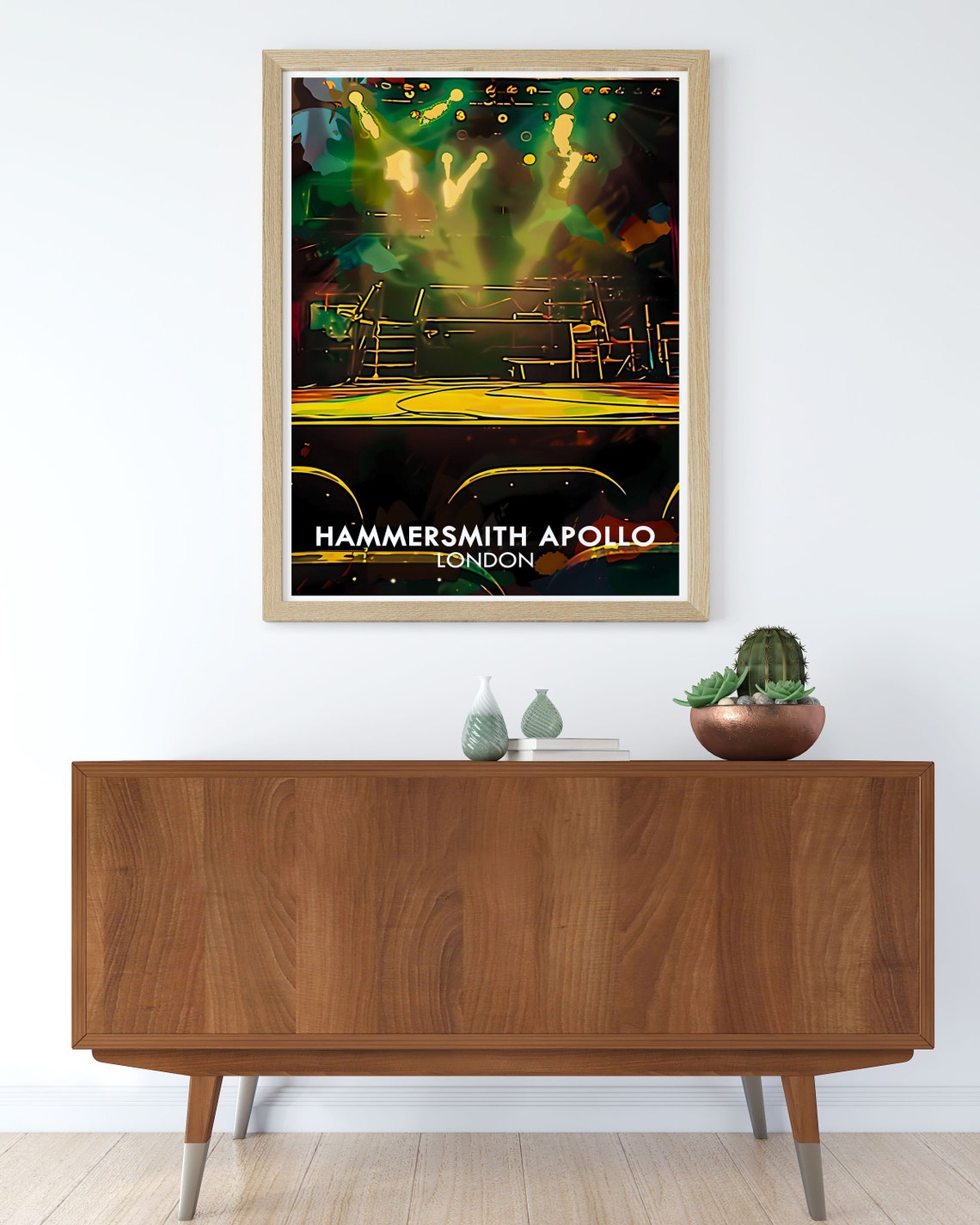Hammersmith Apollo Concert Stage Lights Abstract Music Scene Poster - Image 3