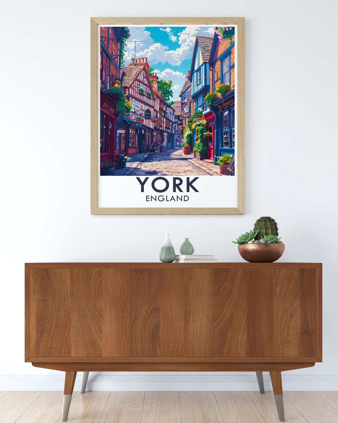 York England The Shambles Medieval Timber Street In Sunshine Poster - Image 3