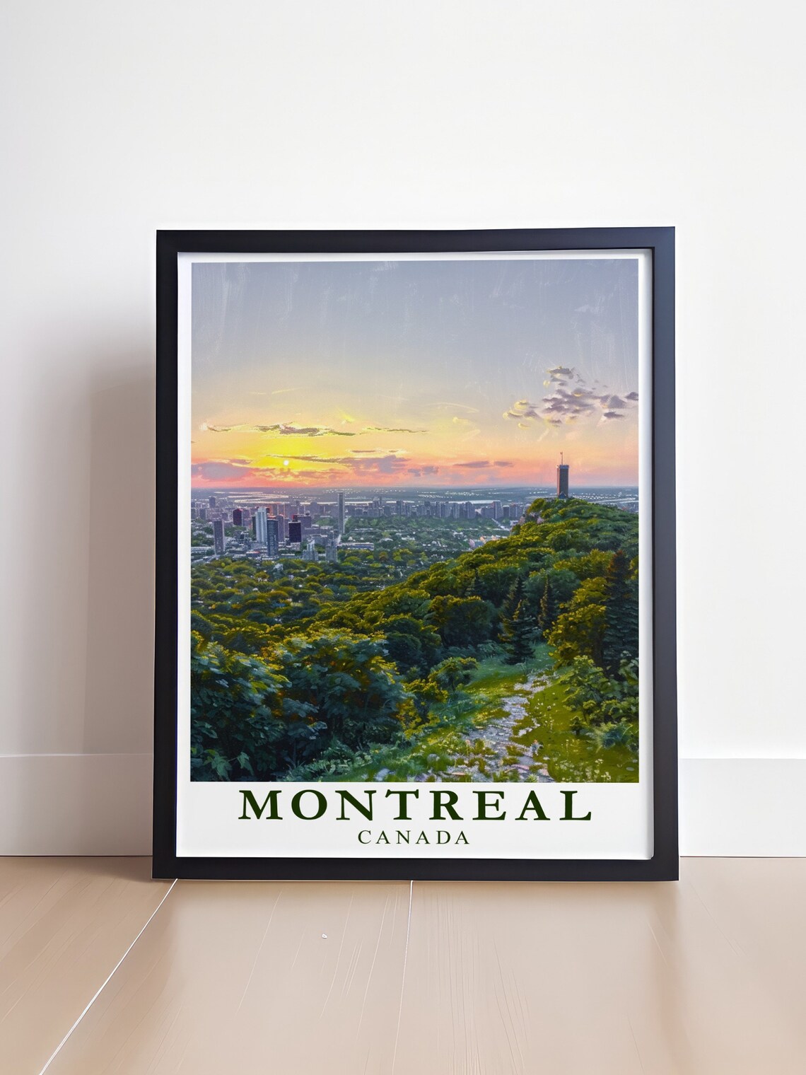 Montreal Travel Poster Mount Royal Art Montreal Art Print Montreal Poster Montreal Travel Print Mount Royal Gift Mount Royal Art - Image 4