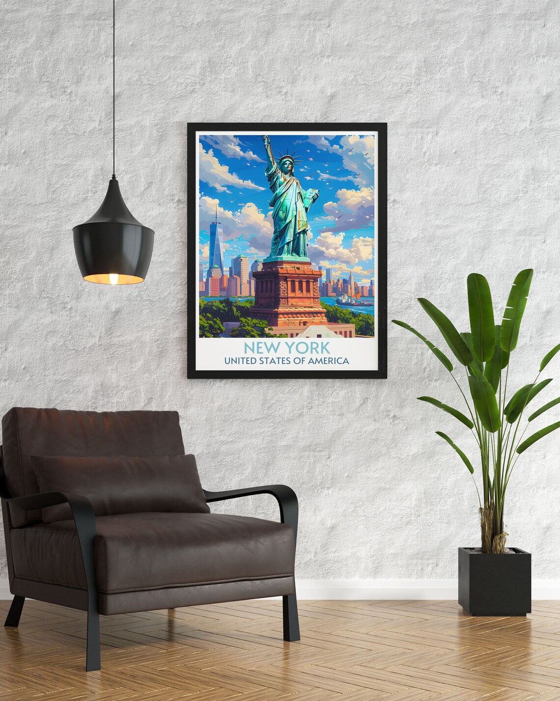 Statue Of Liberty Close Up New York City Skyline Daylight Poster - Image 2