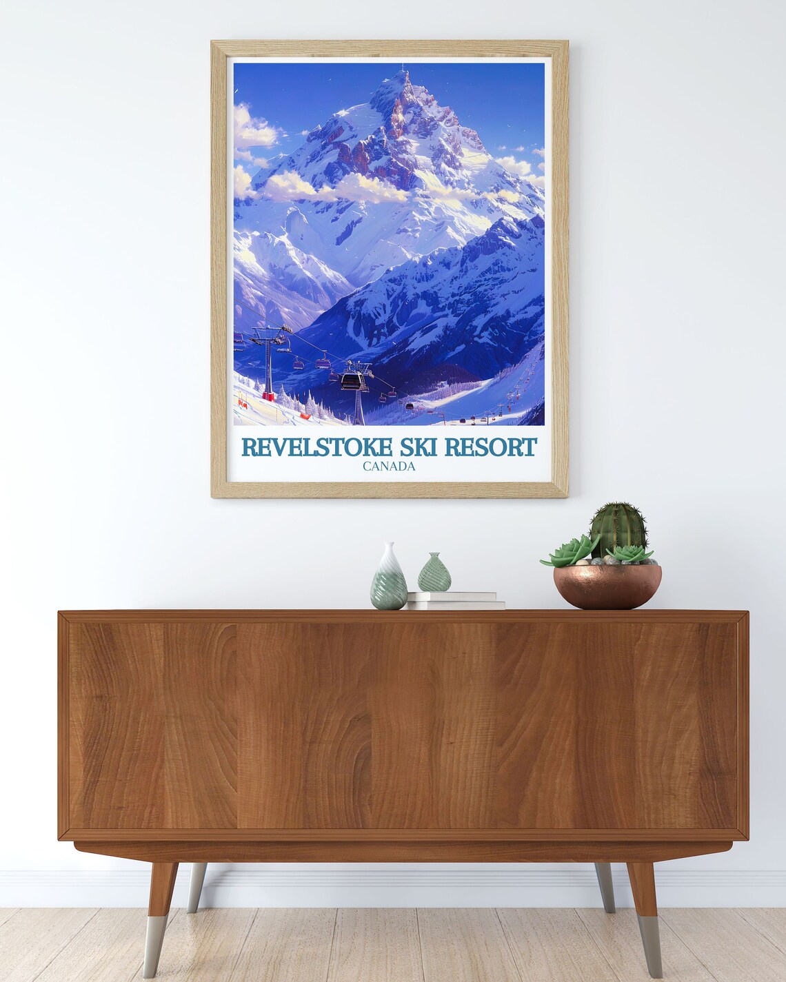 Revelstoke Ski Resort Canada Alpine Peak Chairlift Travel Poster - Image 3