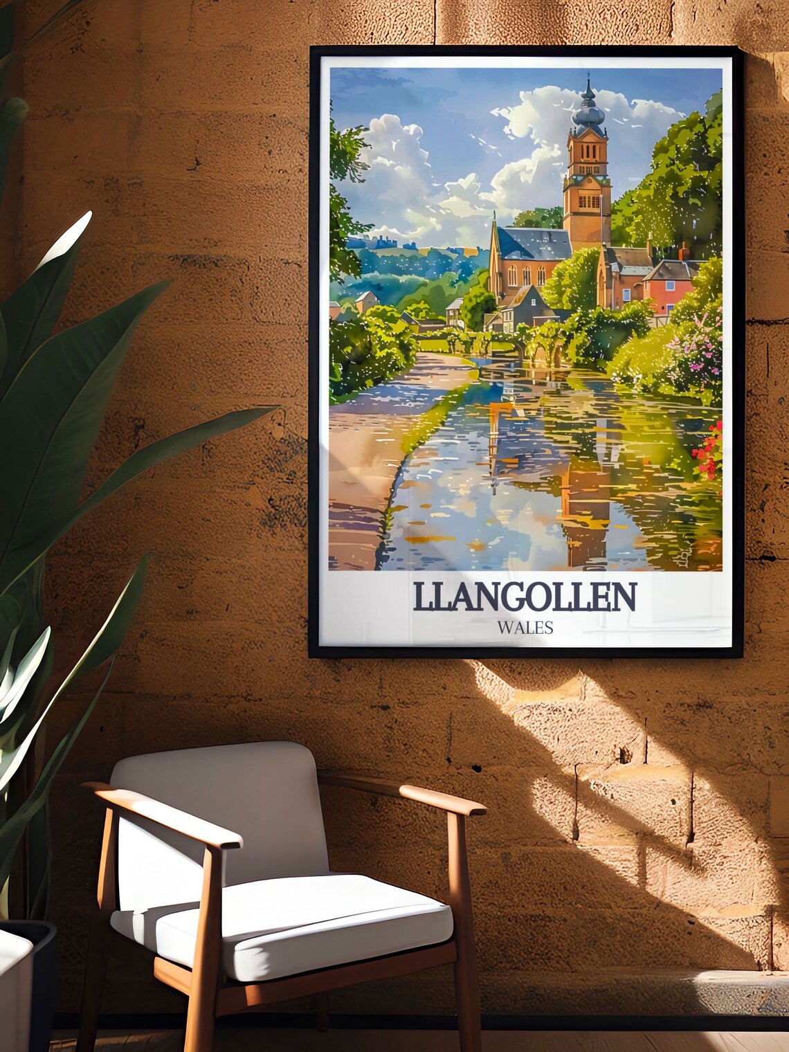 Llangollen Methodist Church and Aqueduct Travel Poster - Image 2