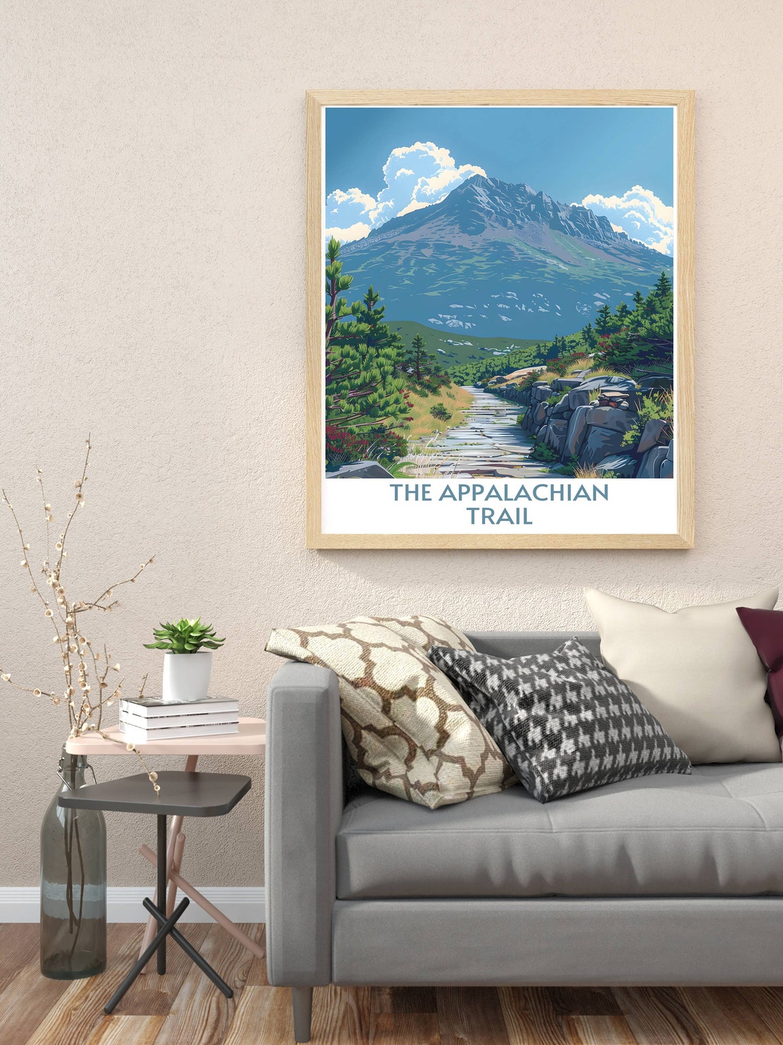 The Appalachian Trail Rocky Mountain Path Through Pine Forest Poster - Image 3