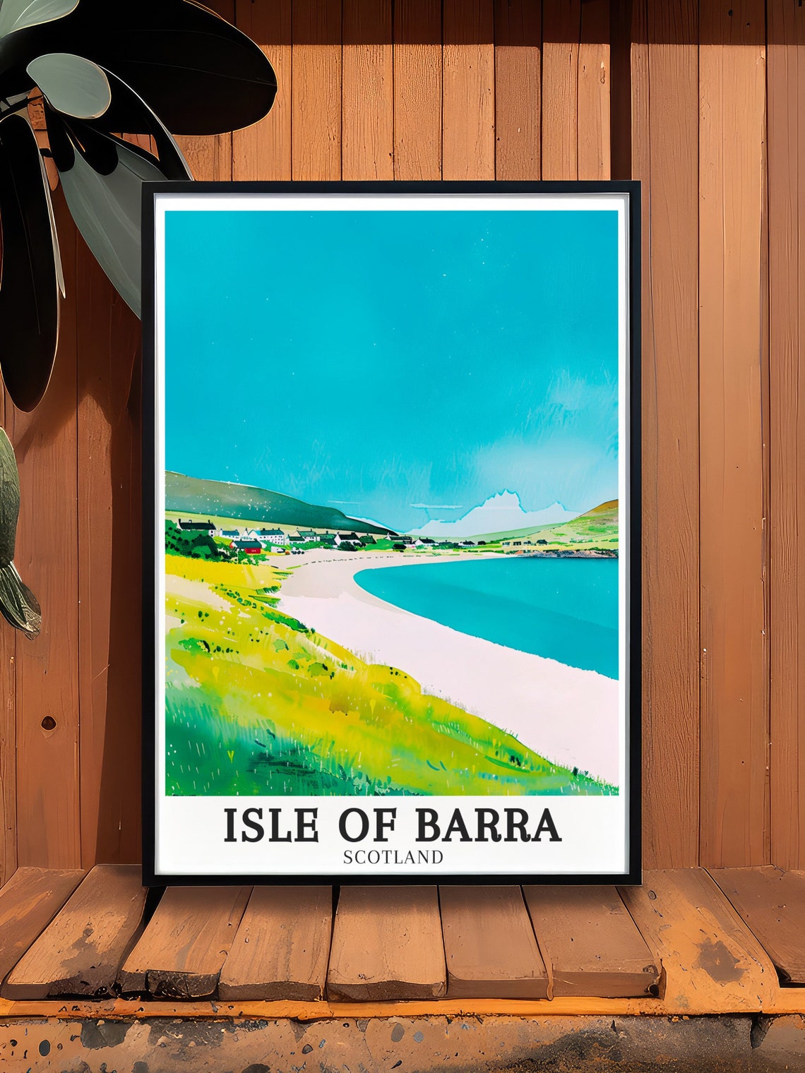 Isle Of Barra Travel Poster Traigh Mhor Beach And Ardmhor Village Decor Traigh Mhor Beach And Ardmhor Village Art Isle Of Barra Art - Image 3