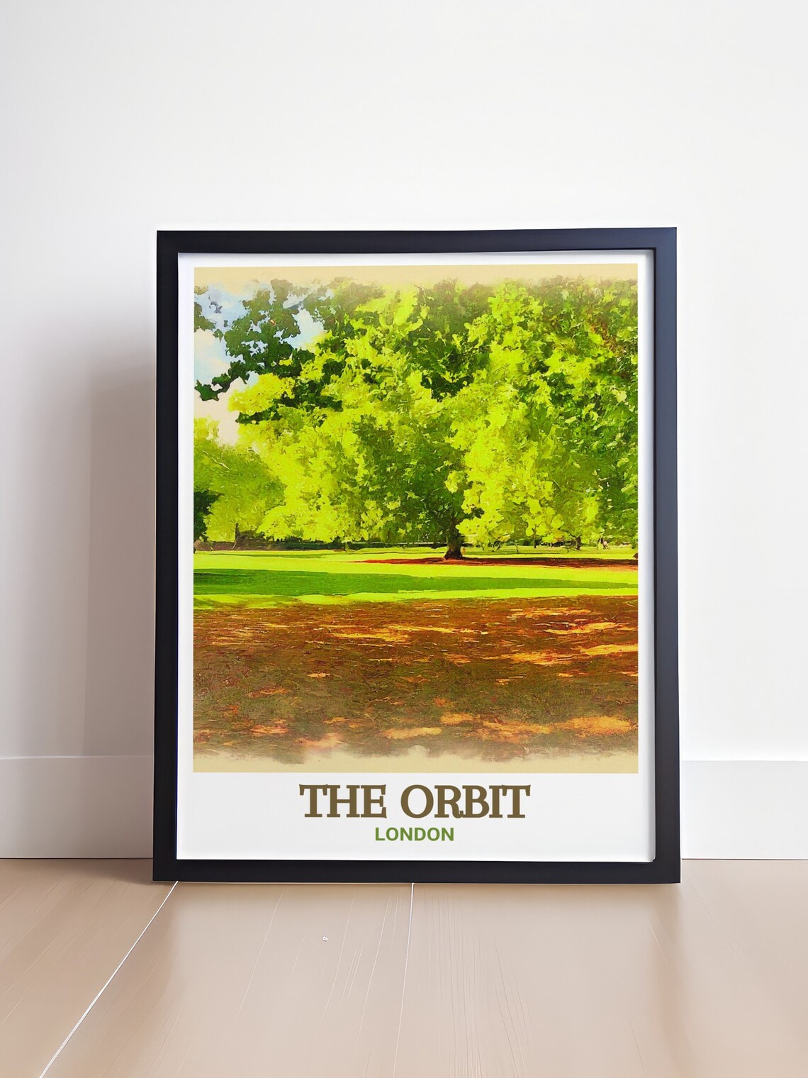 The Orbit London Tranquil Sunlit Leafy Green Park Trees Poster - Image 4