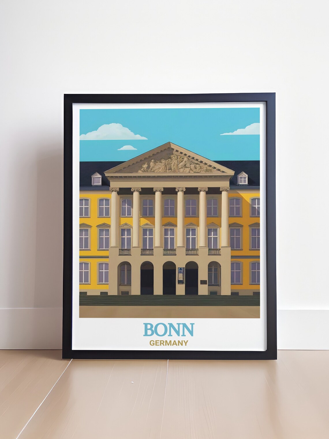 Bonn Germany University Main Building Landmark Travel Poster - Image 4
