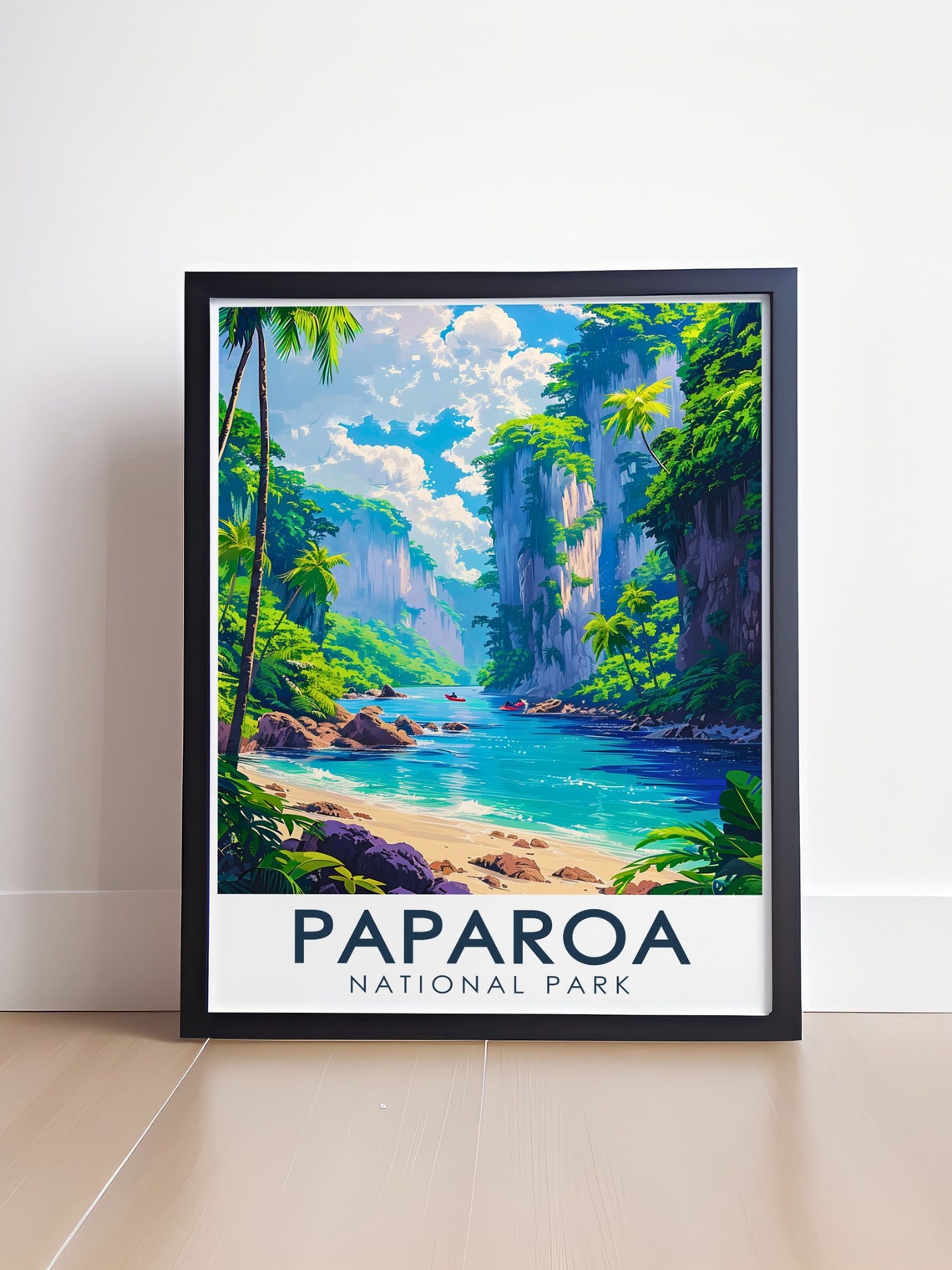Paparoa National Park Travel Poster Pororari River Gorge Travel Posters And Prints New Zealand Wall Art Pororari River Gorge Decor - Image 4