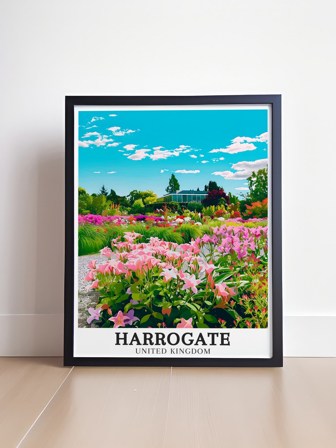 Harrogate Harlow Carr Gardens Summer Flower Beds Travel Poster - Image 4
