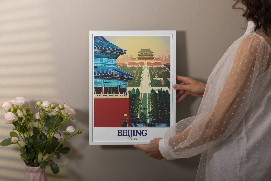 Beijing Travel Posters Collection Temple Of Heaven And Forbidden City Wall Art Collection Temple Of Heaven Travel Prints - Image 3