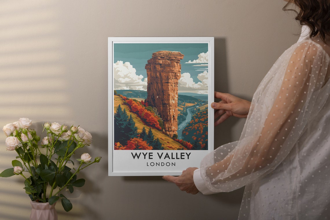 Wye Valley Autumn Symonds Yat Rock Overlook England Countryside Poster - Image 3