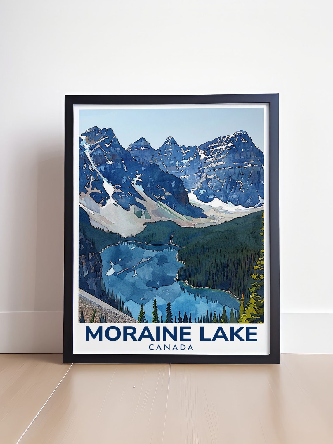 Moraine Lake Art Print Moraine Lake Wall Art Banff National Park Lake Poster Iconic Canadian Print Travel Enthusiast Gift - Image 4