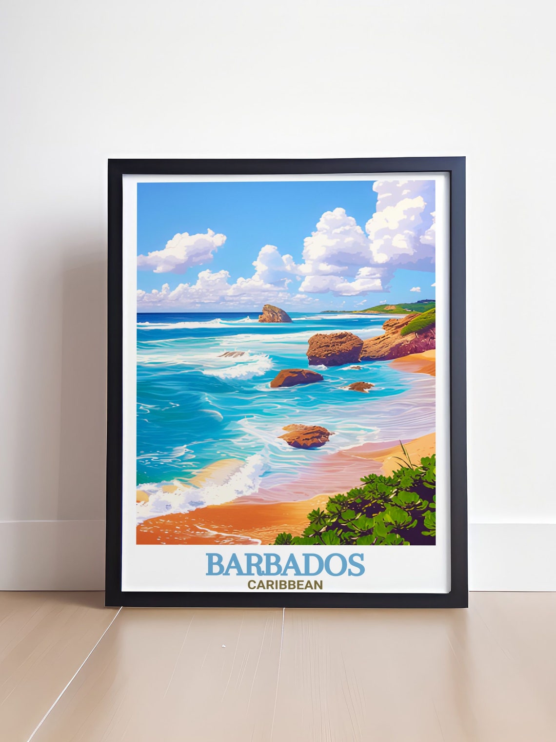 Barbados Bathsheba Beach Rocky Shore And Crashing Waves Poster - Image 4