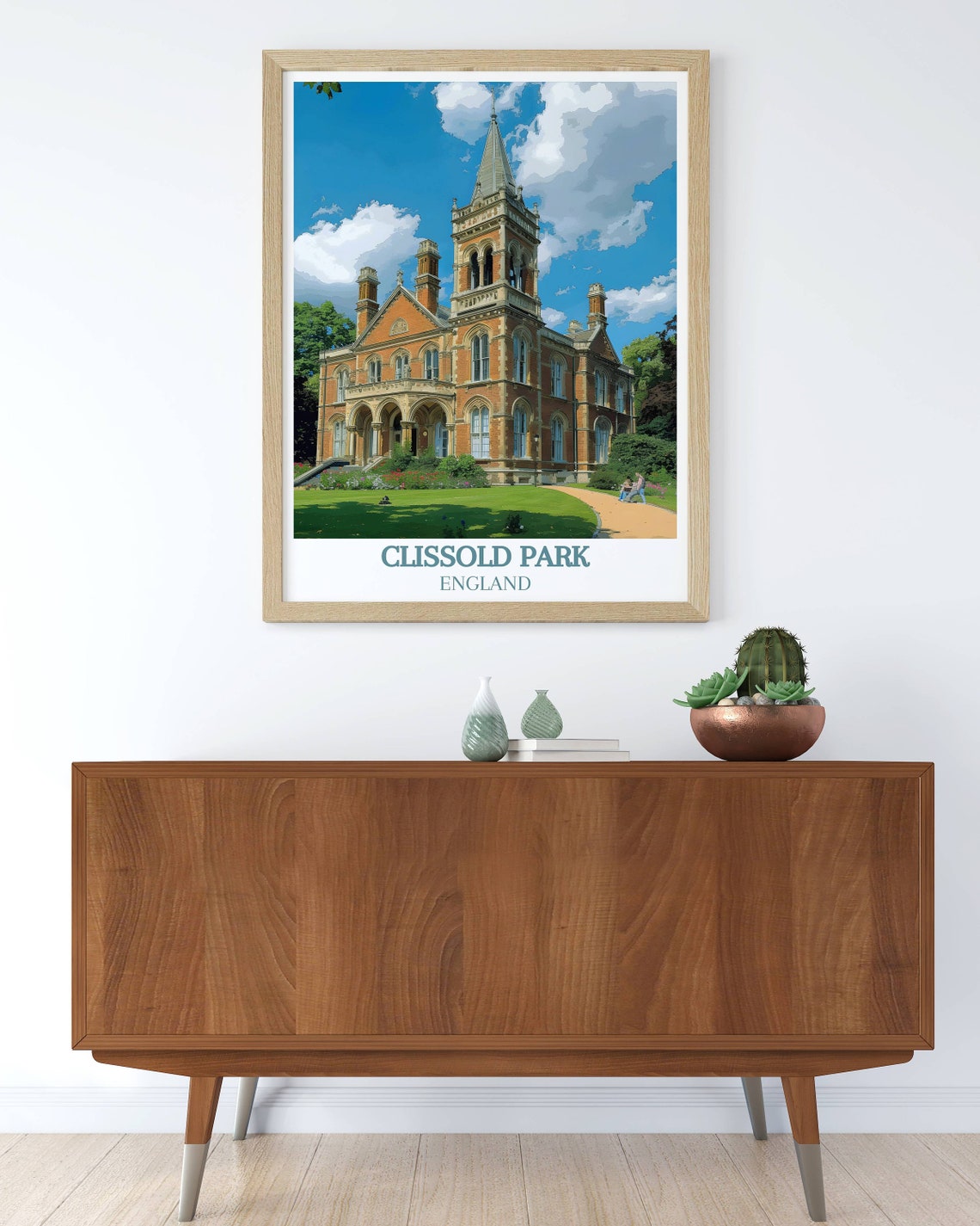 Clissold Park England Victorian Mansion House Summer View Poster - Image 3