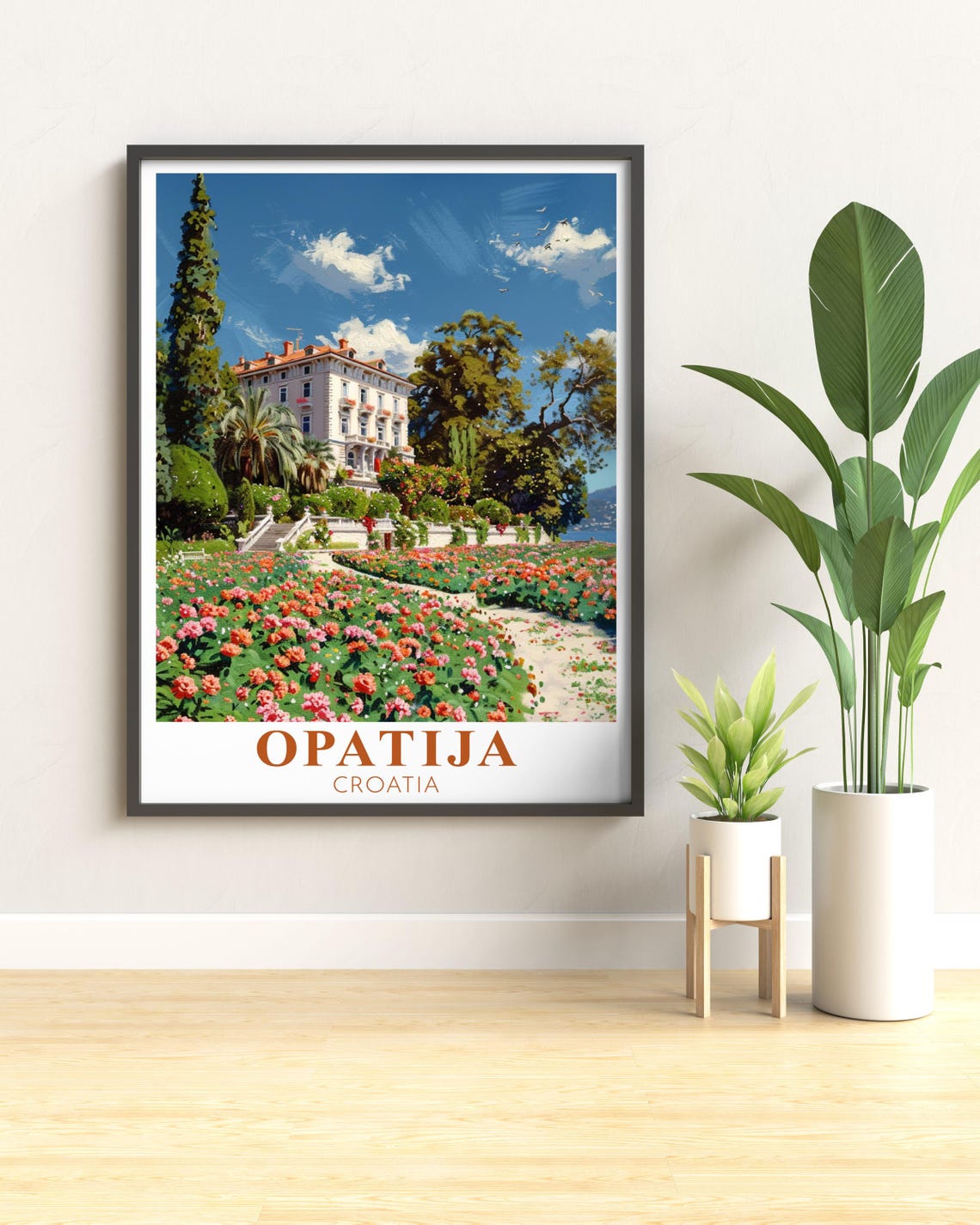 Opatija Poster Print Villa Angiolina Travel Poster Opatija Artwork Villa Angiolina Art Opatija Art Croatia Wall Dcor - Image 4