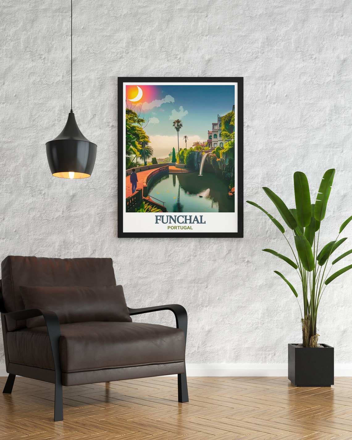 Monte Palace Tropical Garden Lake Madeira Portugal Travel Poster - Image 2