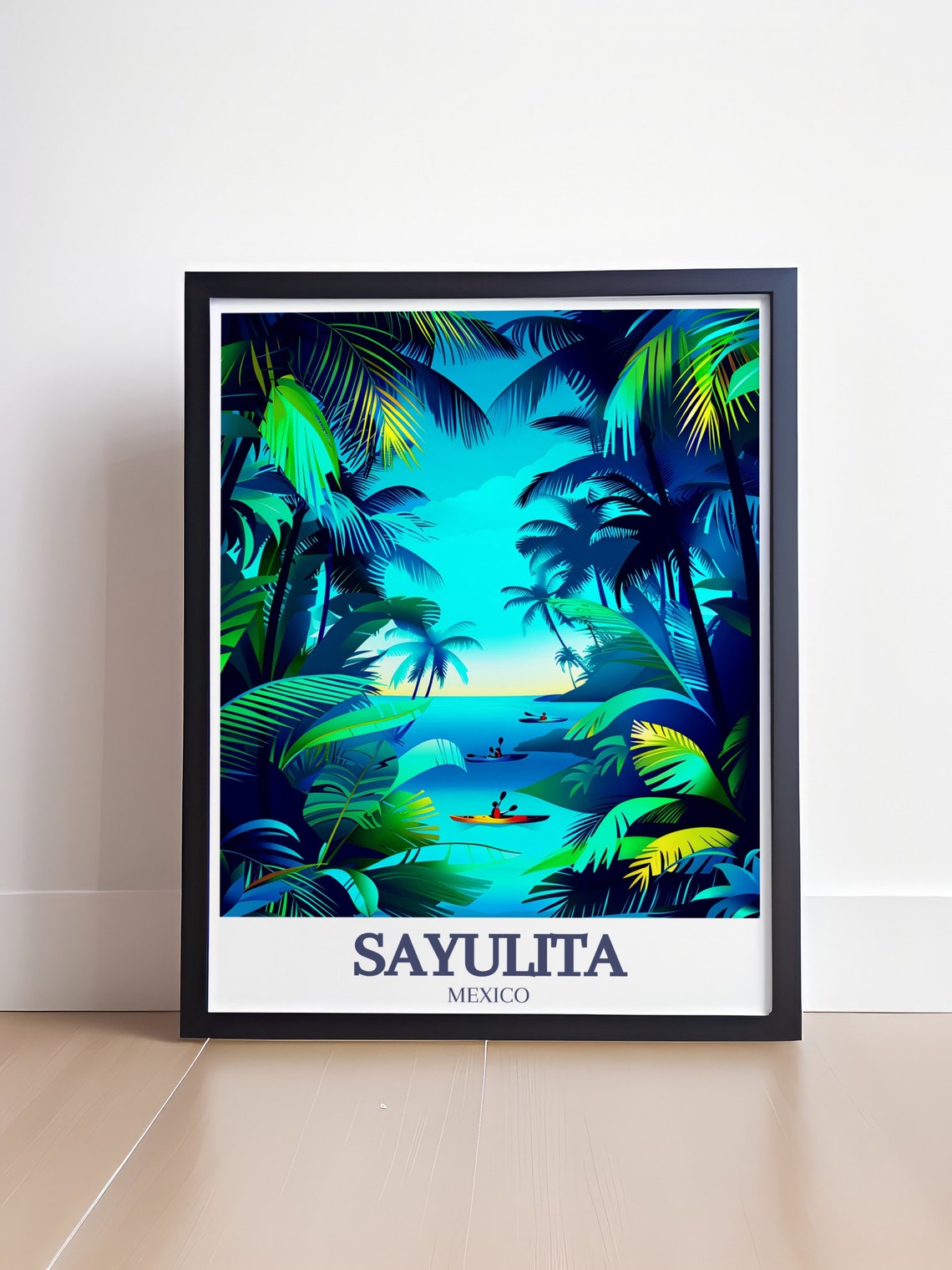 Sayulita Beach Travel Print Los Muertos Beach Art Sayulita Poster Sayulita Travel Poster Los Muertos Beach Art Sayulita Print - Image 4