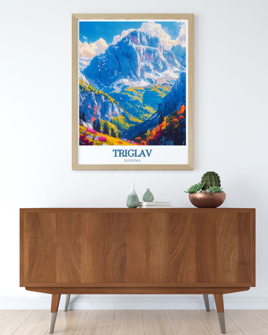 Triglav Slovenia Autumn Colors Alpine Valley Landscape Scene Poster - Image 2