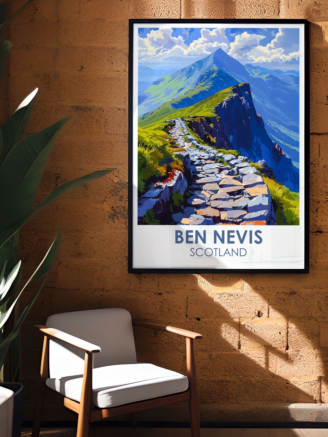 Ben Nevis Scotland Rocky Mountain Trail Summit Hiking Adventure Travel Poster - Image 3
