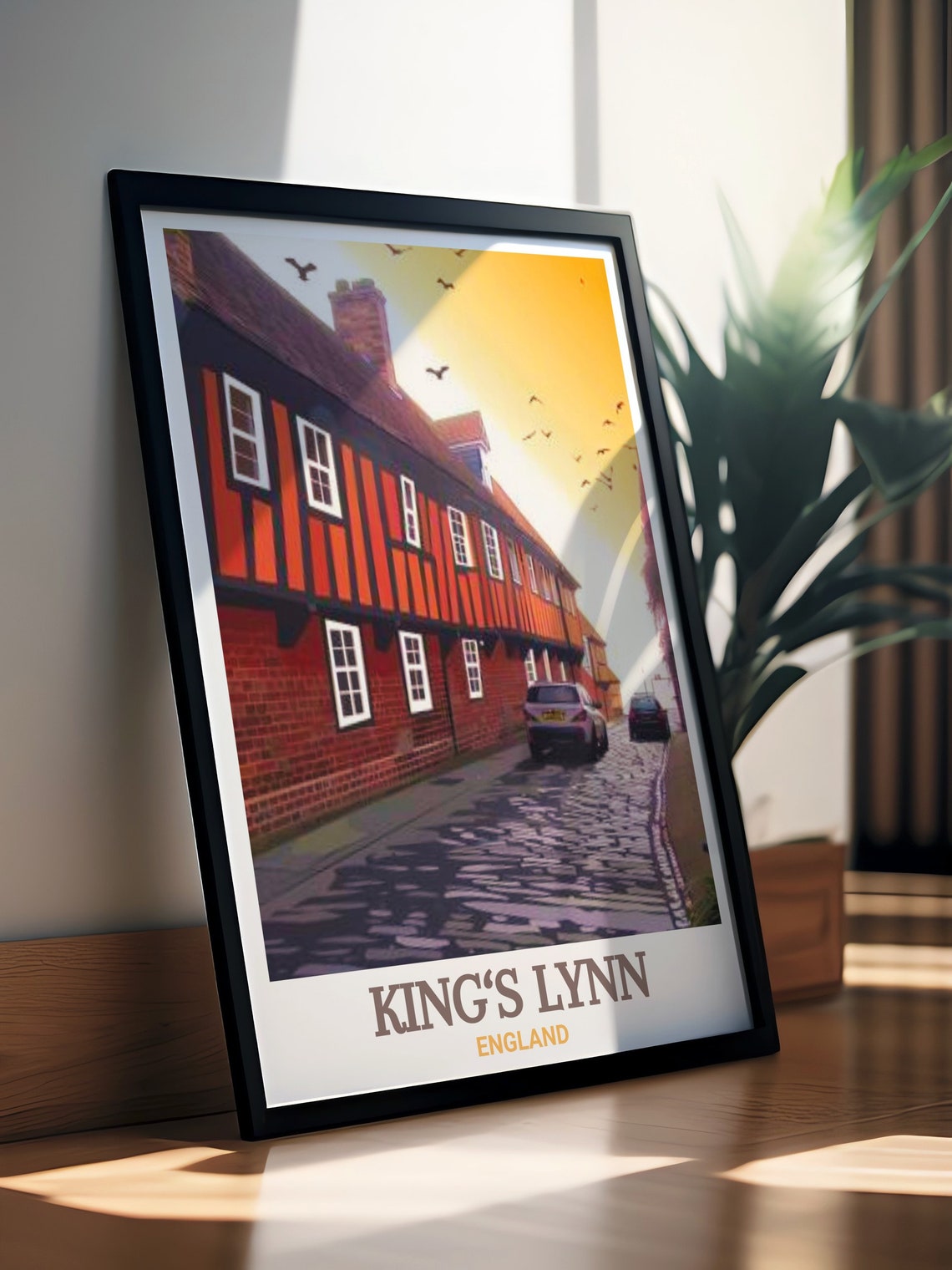 King's Lynn England Hanseatic Warehouse Sunset Travel Poster - Image 3