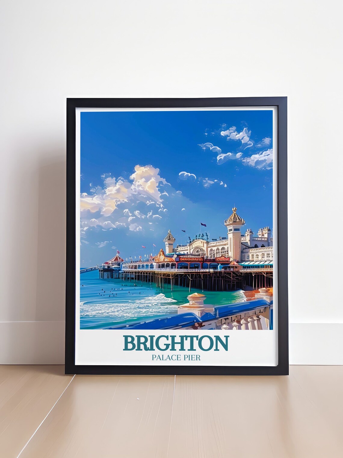 Brighton Travel Poster, Brighton Beach and Pier - Image 4