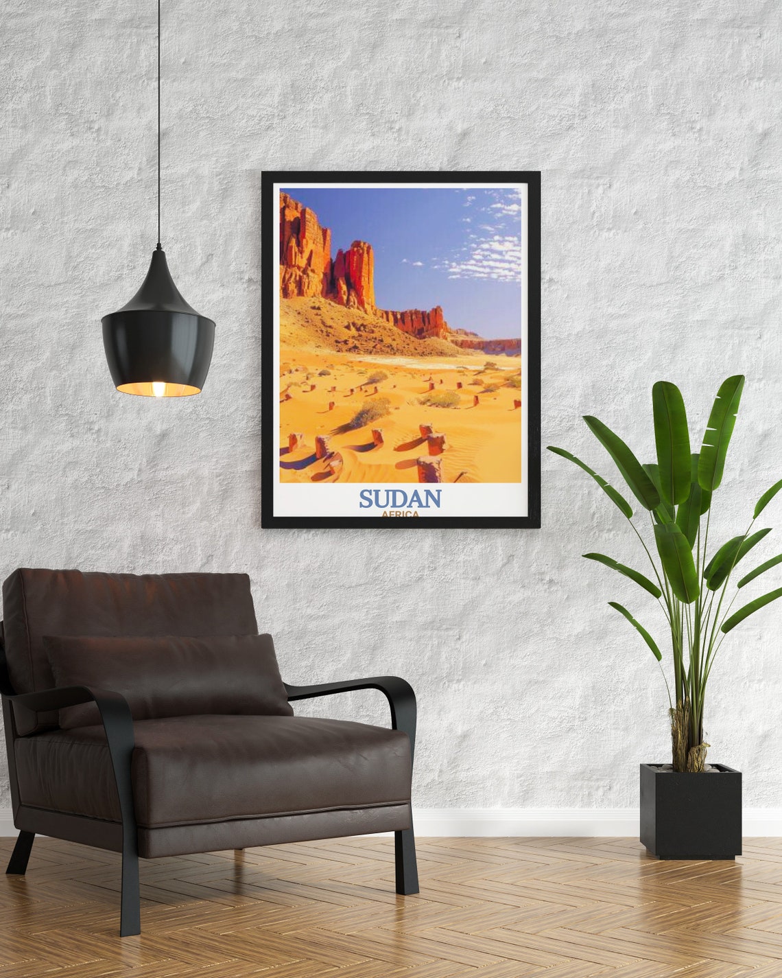 Sudan Africa Jebel Barkal Red Rock Desert Cliffs Travel Poster - Image 3