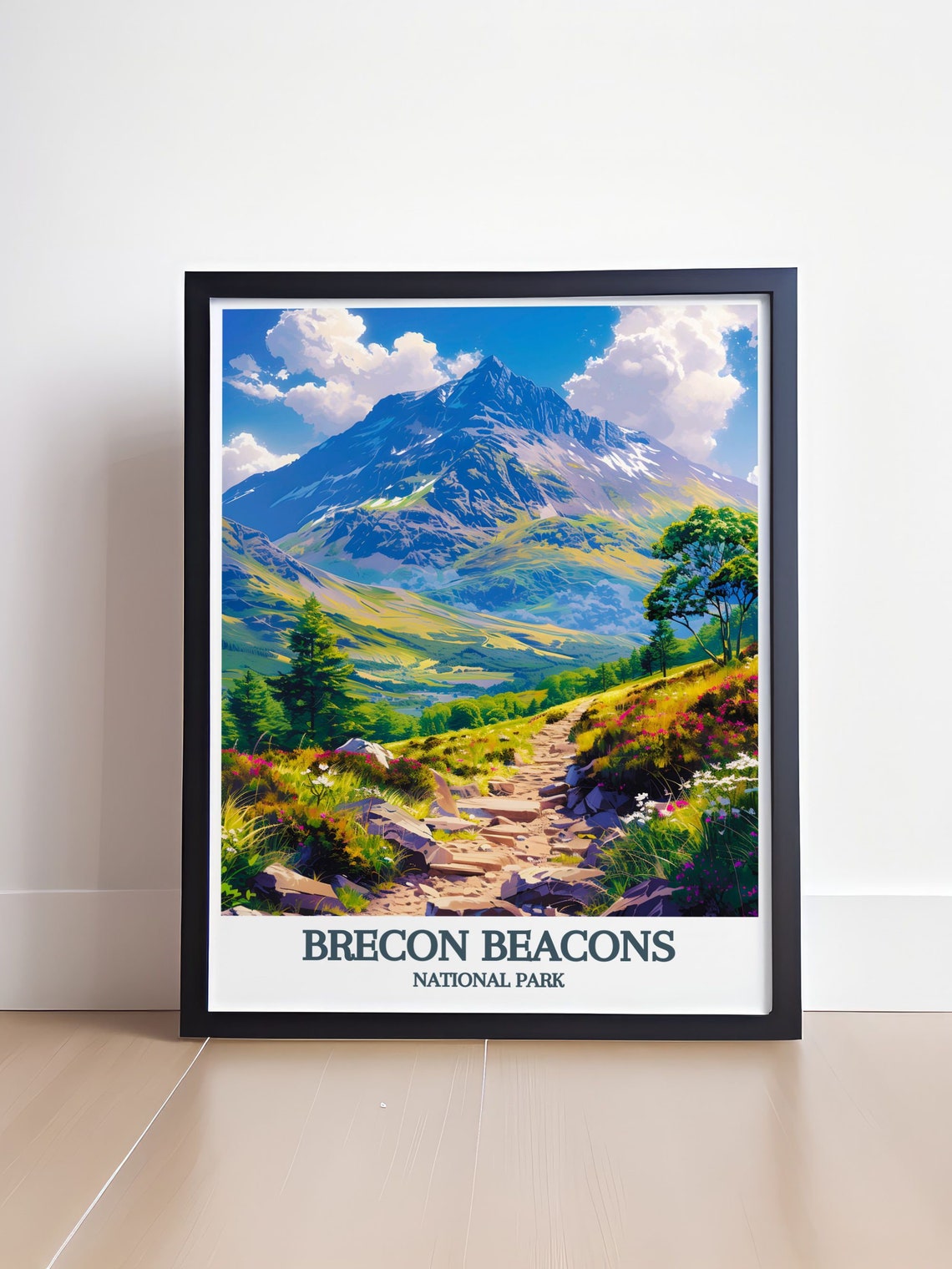 Brecon Beacons National Park Welsh Rocky Mountain Trail Scenic Poster - Image 4