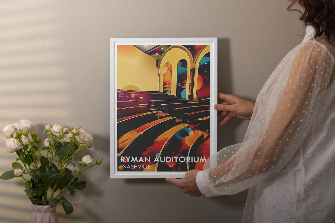 Ryman Auditorium Colorful Arches Stylized Nashville Venue Poster - Image 2