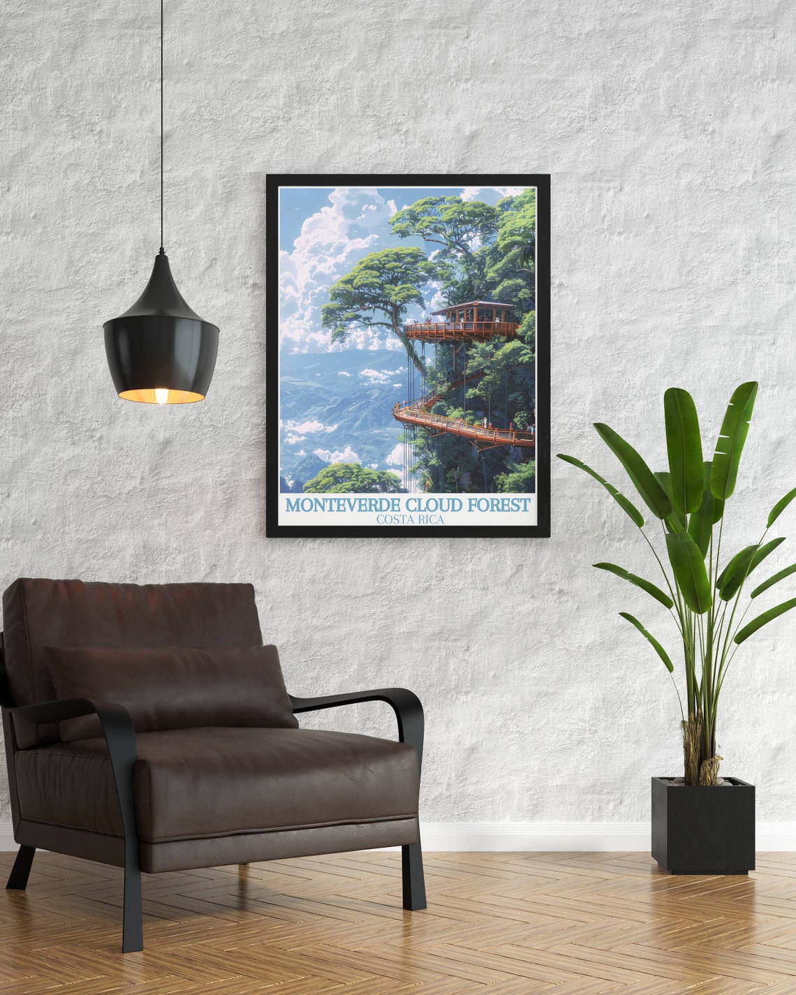 Monteverde Costa Rica Cloud Forest Canopy Bridge Walkway Poster - Image 2
