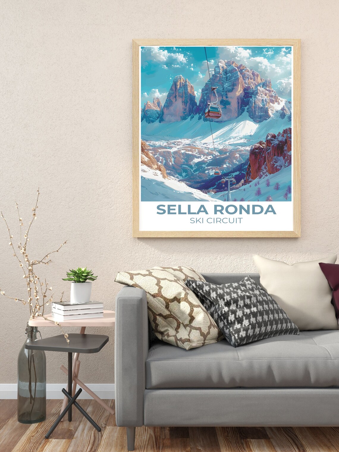 Sella Ronda Ski Circuit, Val Gardena Travel Poster - Image 2