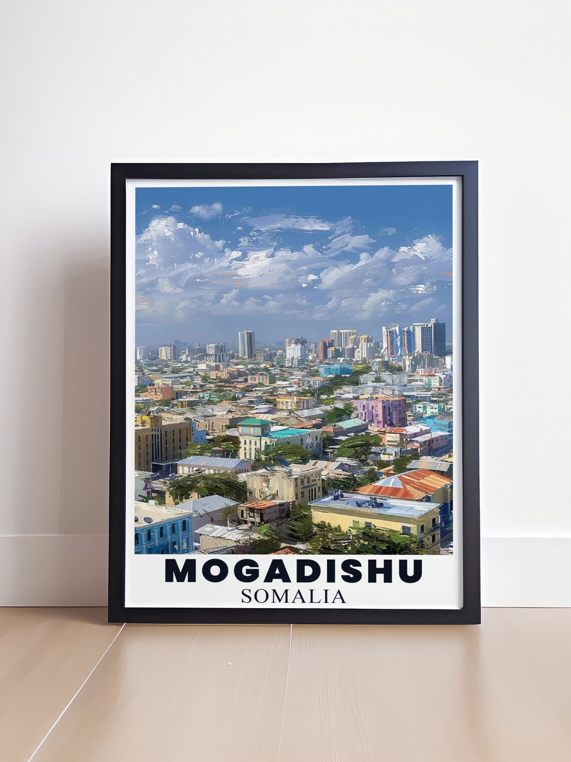 Mogadishu Somalia City Skyline Colorful Urban Landscape Travel Poster - Image 4