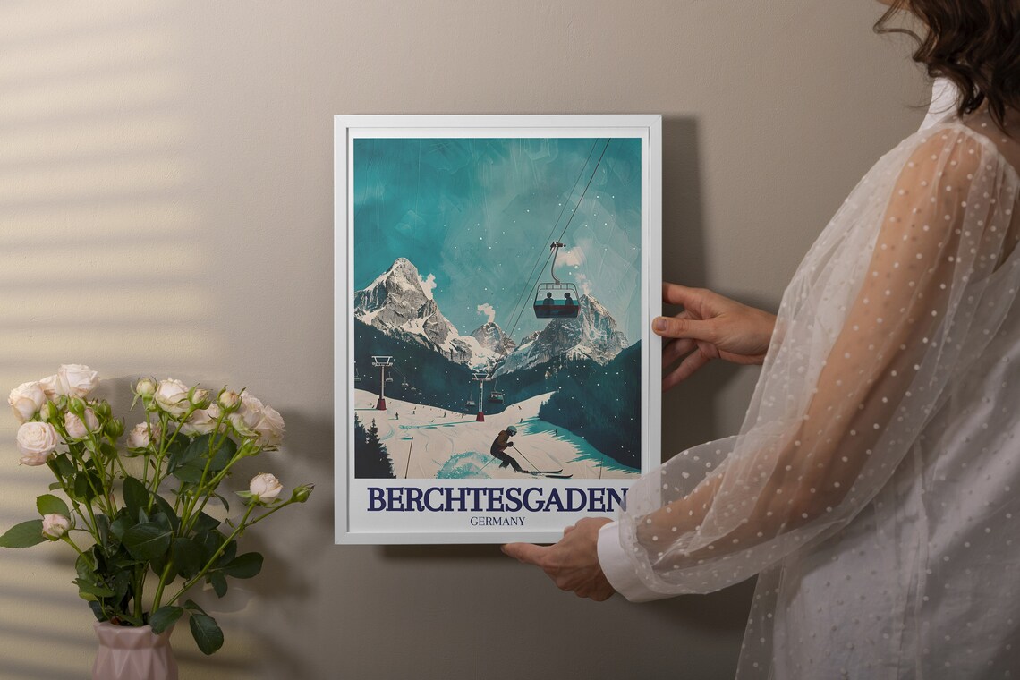Berchtesgaden Jennerbahn Ski Area Travel Poster - Image 3