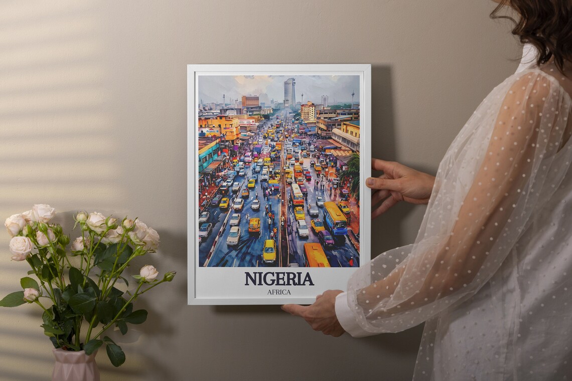 Nigeria Travel Poster, Lagos Wall Art Print - Image 3