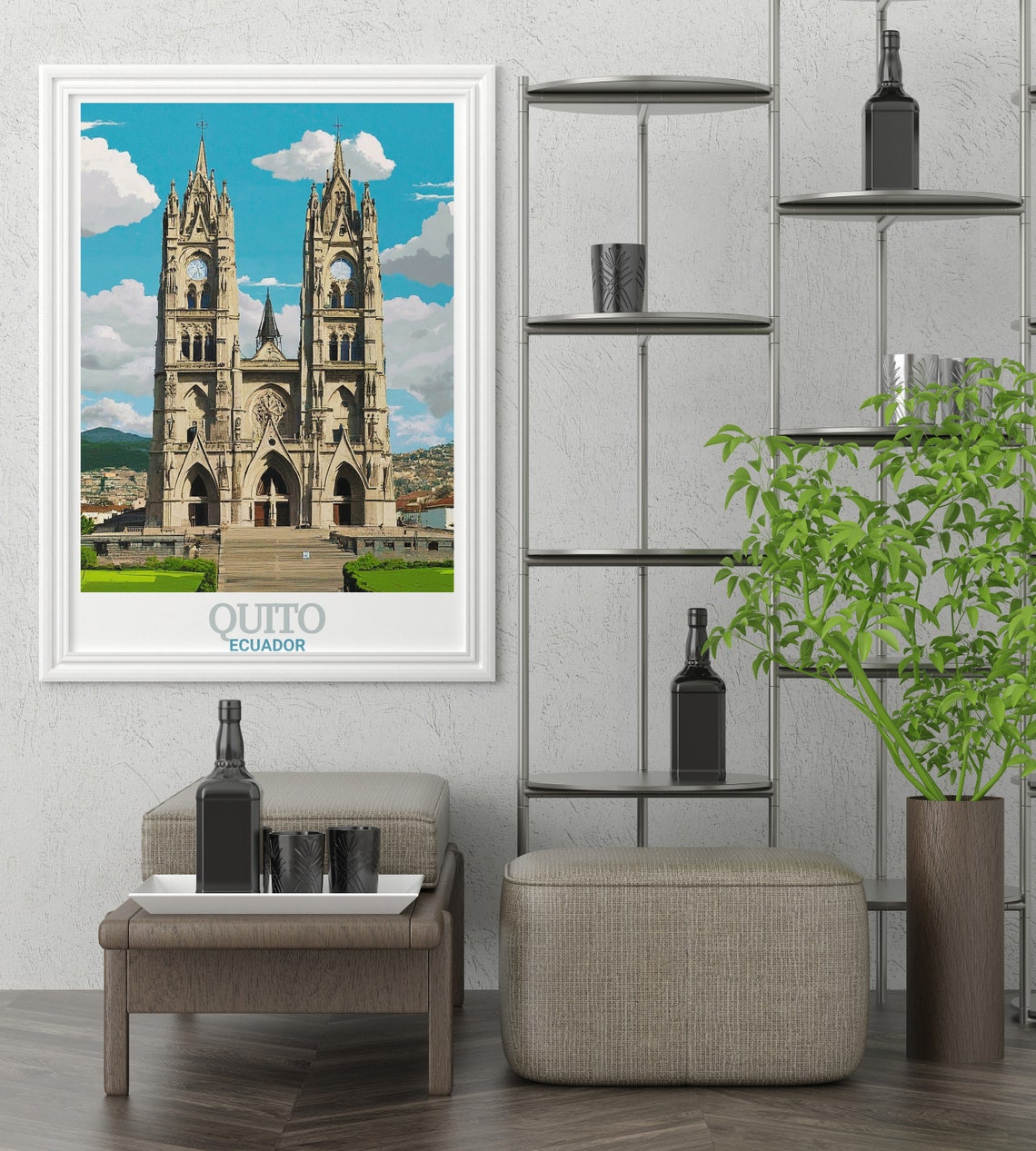 Quito Basilica Del Voto Nacional Gothic Twin Towers Ecuador Poster - Image 3