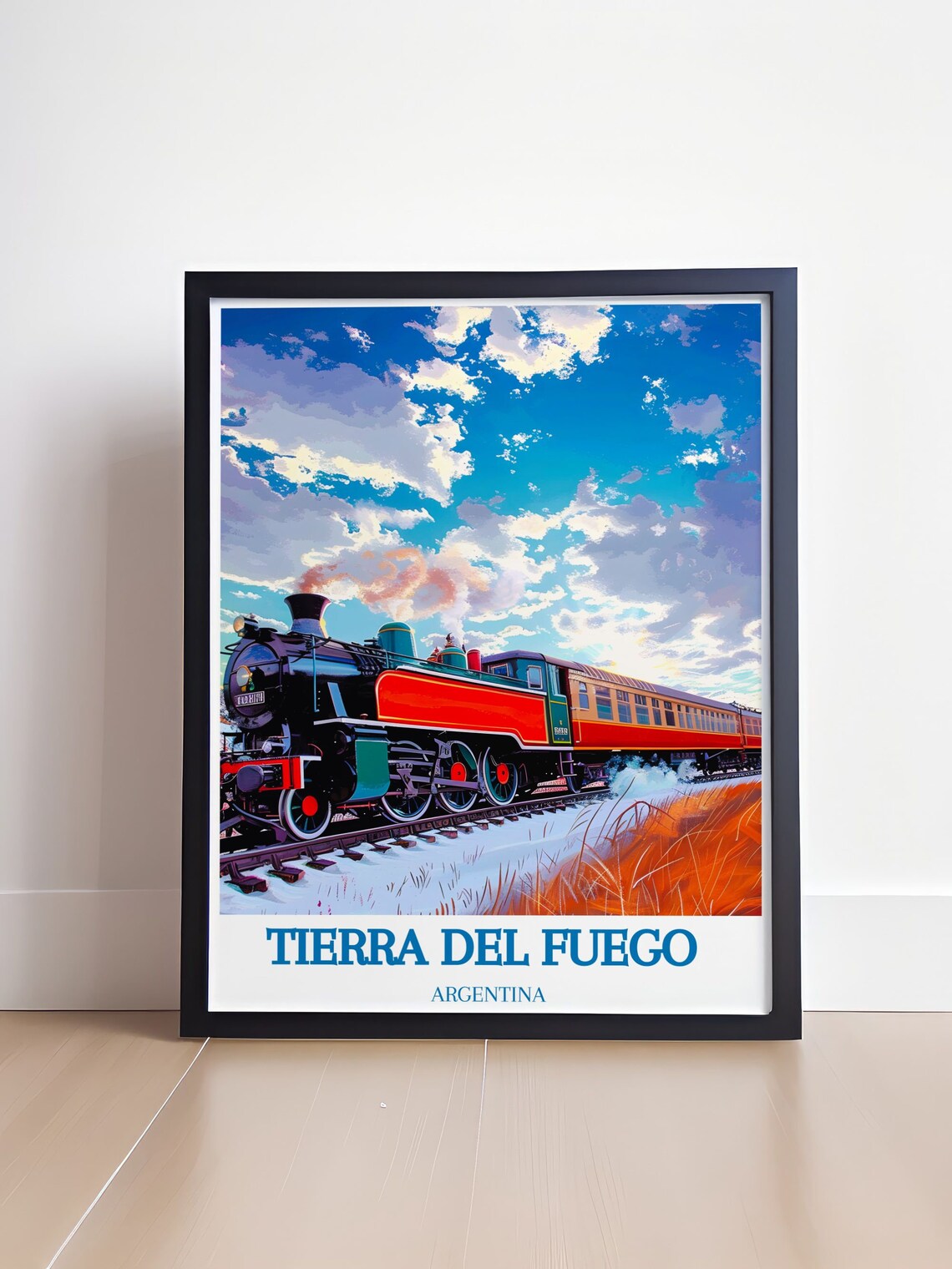 Tierra del Fuego Argentina Vintage Steam Train Journey Scene Poster - Image 4