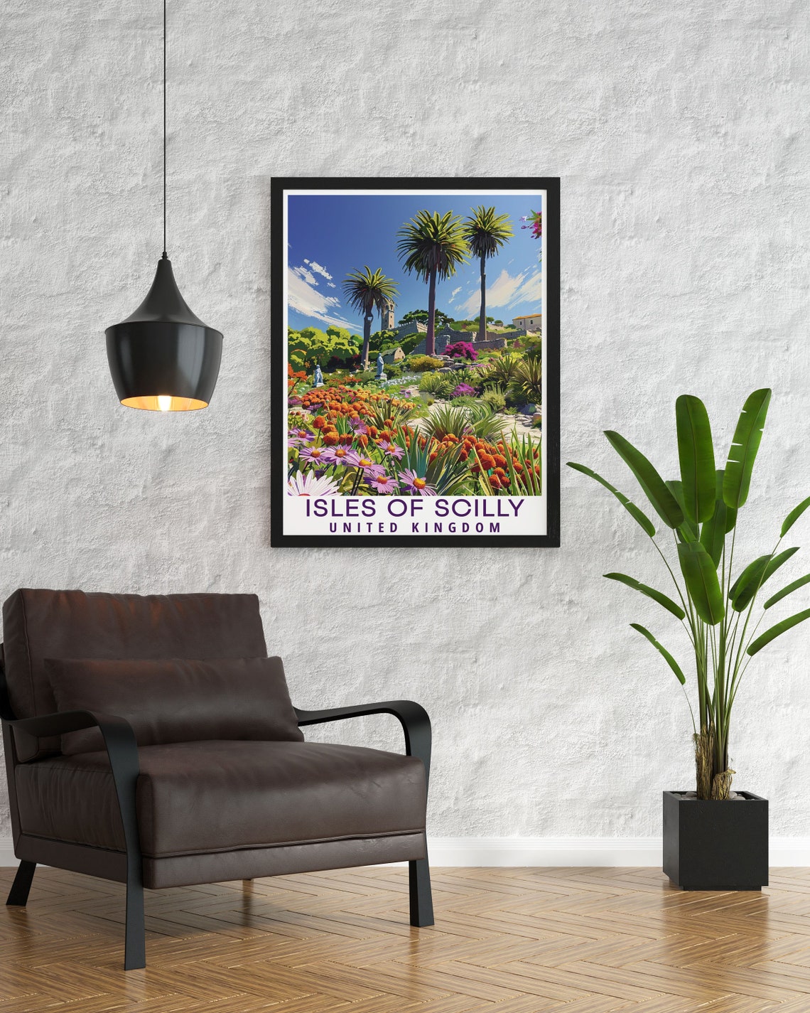 Isles Of Scilly Travel Print Tresco Abbey Garden Poster Stunning Uk Wall Art Botanical Isles Of Scilly Views Scenic Uk Wall Decor - Image 3