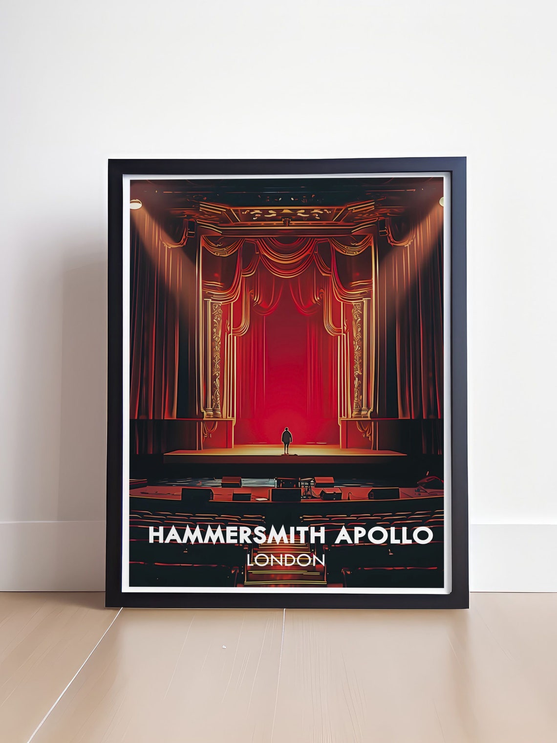 Hammersmith Apollo Theatre Red Curtain Stage London Nights Poster - Image 4