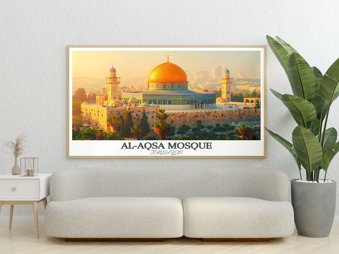 Alaqsa Mosque Al Quds Jerusalem Boho Art Print - Image 2