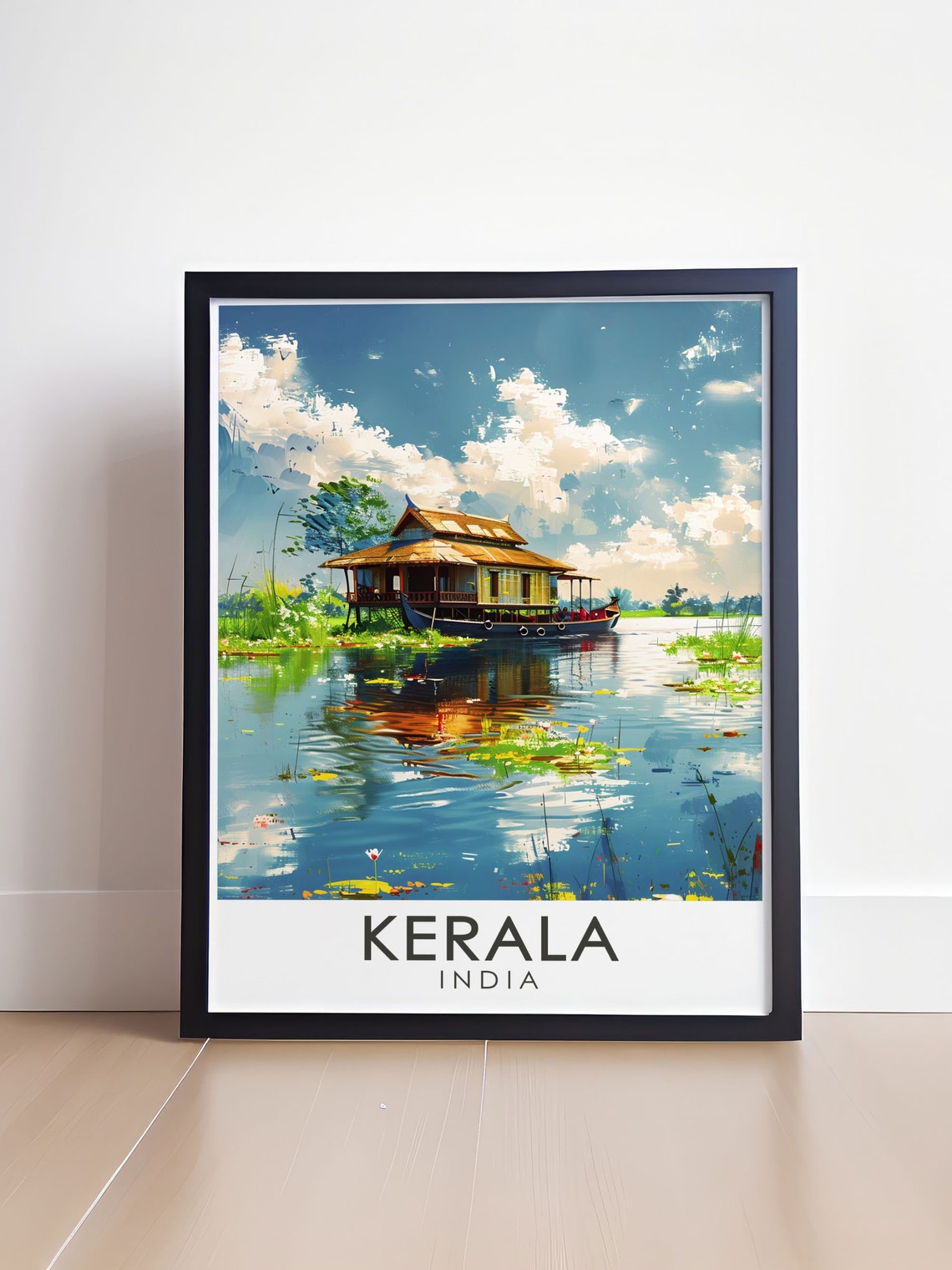 Kerala Backwaters Houseboat Alleppey Tranquil India Waterways Poster - Image 4