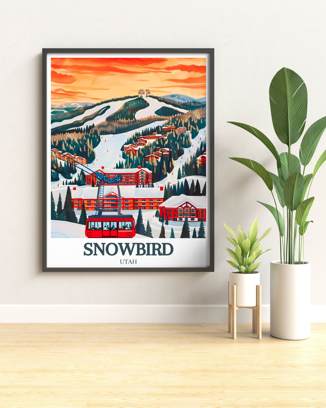 Snowbird Travel Print Snowbird Resort Aerial Tram Posters And Gifts Snowbird Resort Aerial Tram Prints Ski Resort Wall Art - Image 3