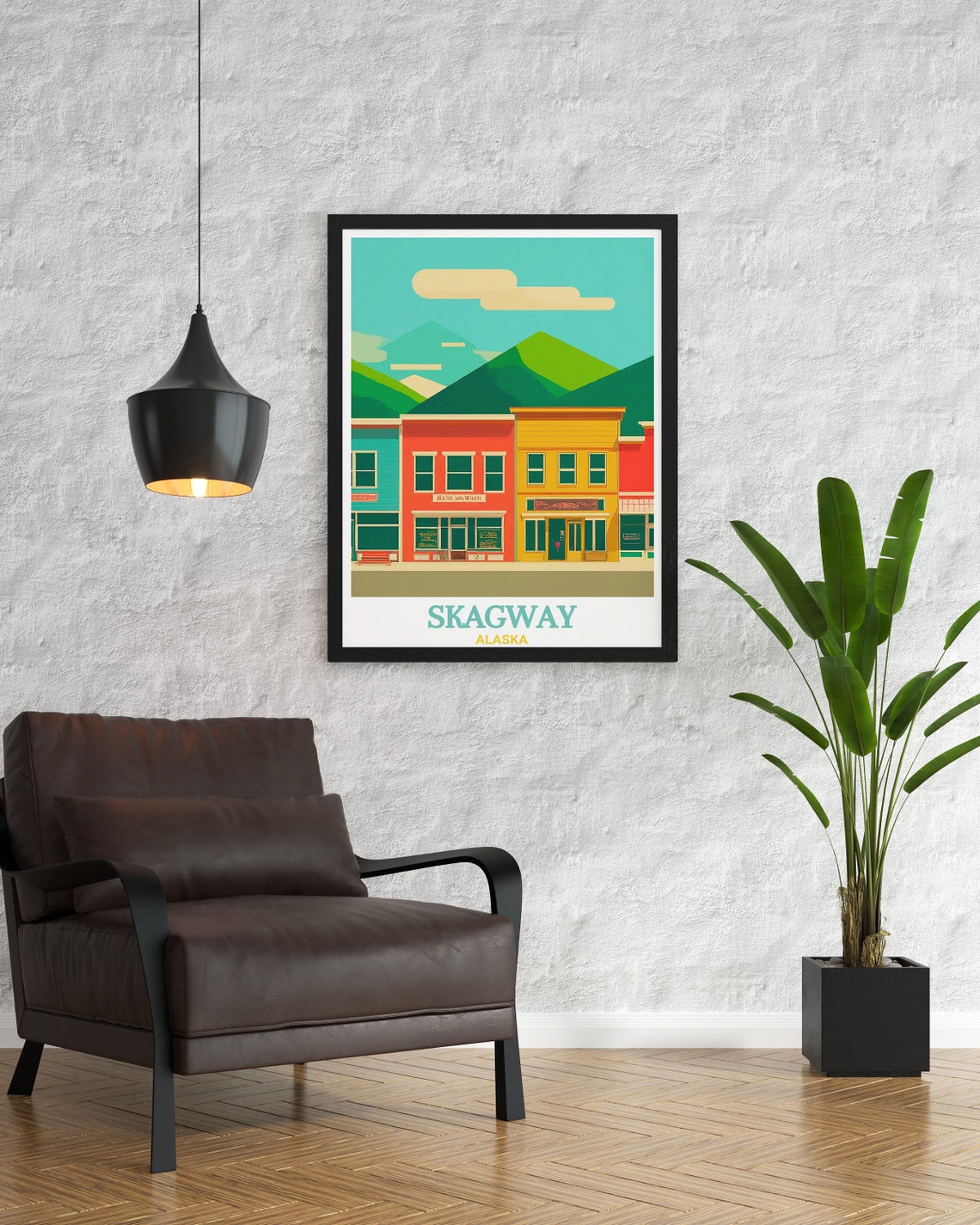 Skagway Alaska Historic District Colorful Storefronts Travel Poster - Image 2