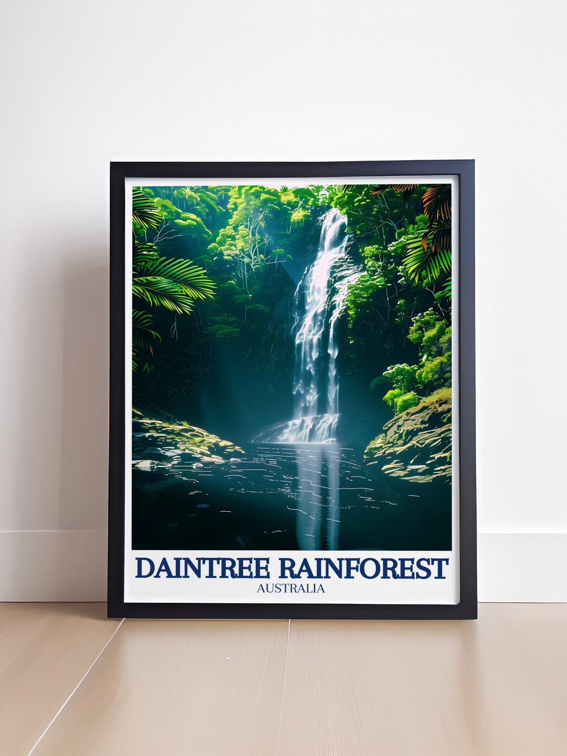 Daintree Rainforest Australia Waterfall Jungle Travel Poster - Image 4
