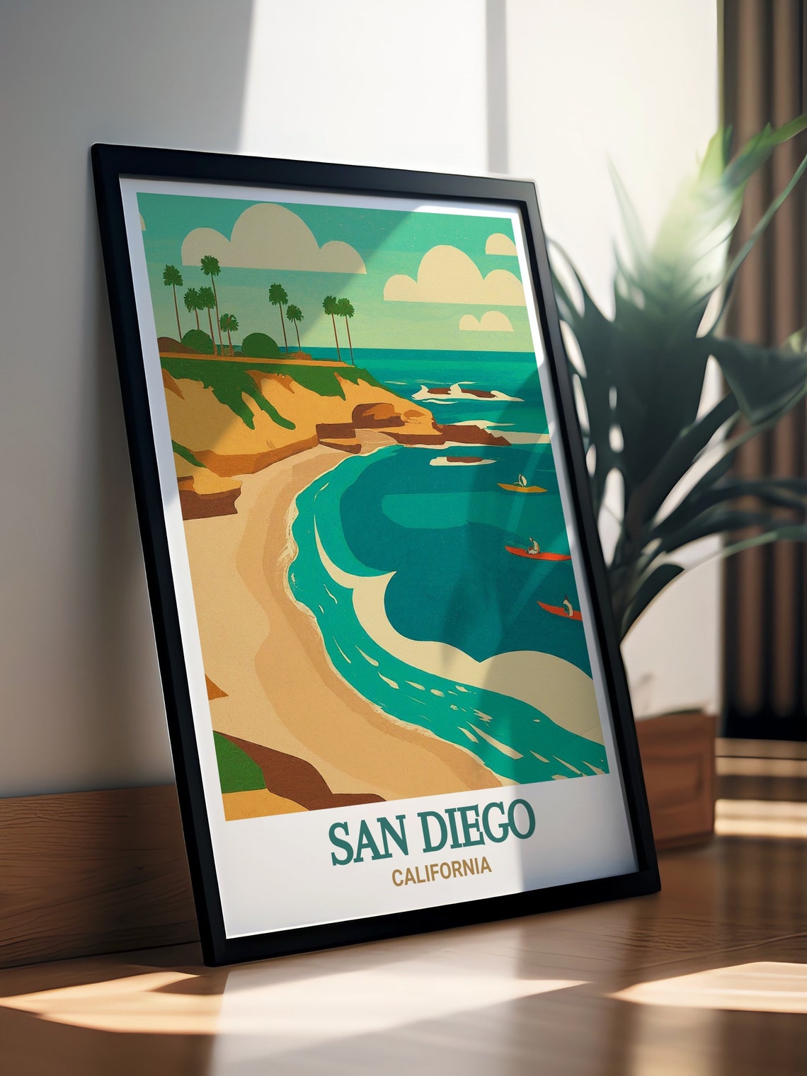 San Diego Cove Travel Print Collection La Jolla Cove Wall Art Californias Coastal Charm La Jolla Cove Travel Art - Image 2