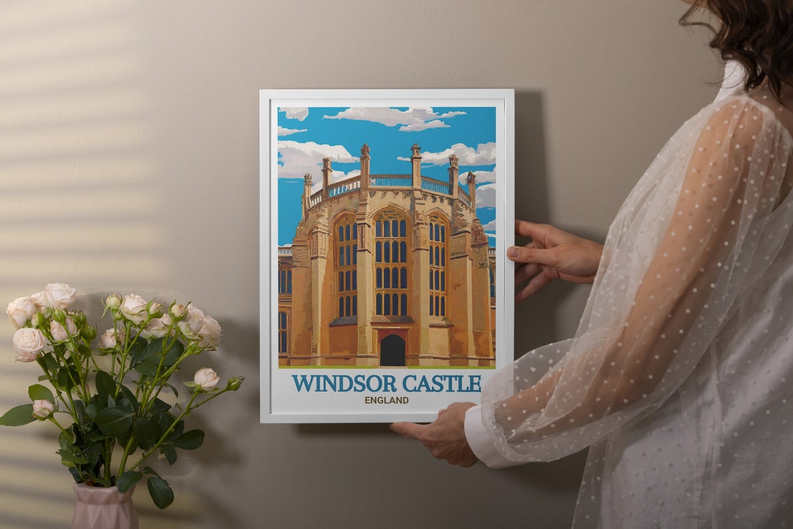 St Georges Chapel Windsor Castle Gothic Architecture Travel Poster - Image 2