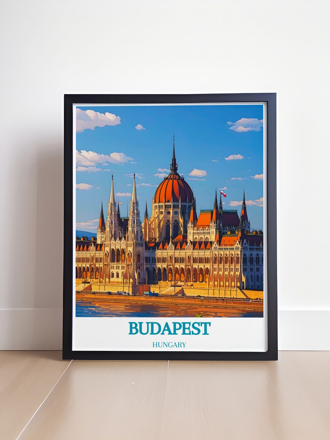 Budapest Parliament Building Danube River Hungary Sunset Poster - Image 4