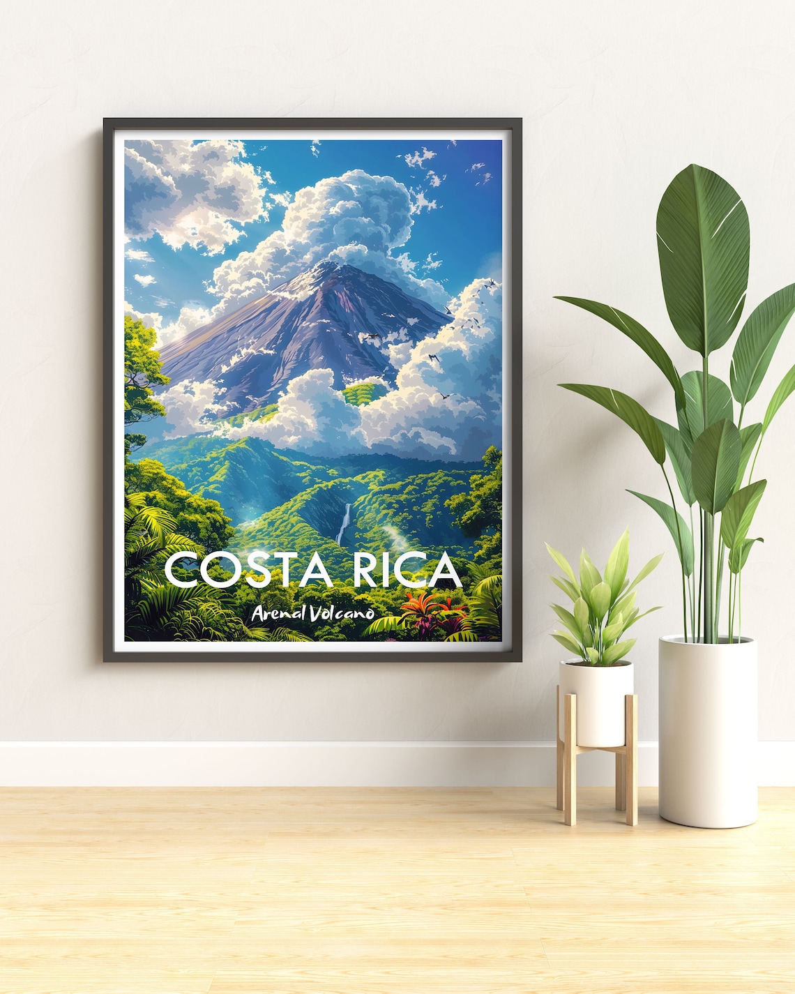 Costa Rica Travel Poster, Arenal Volcano Wall Decor - Image 3