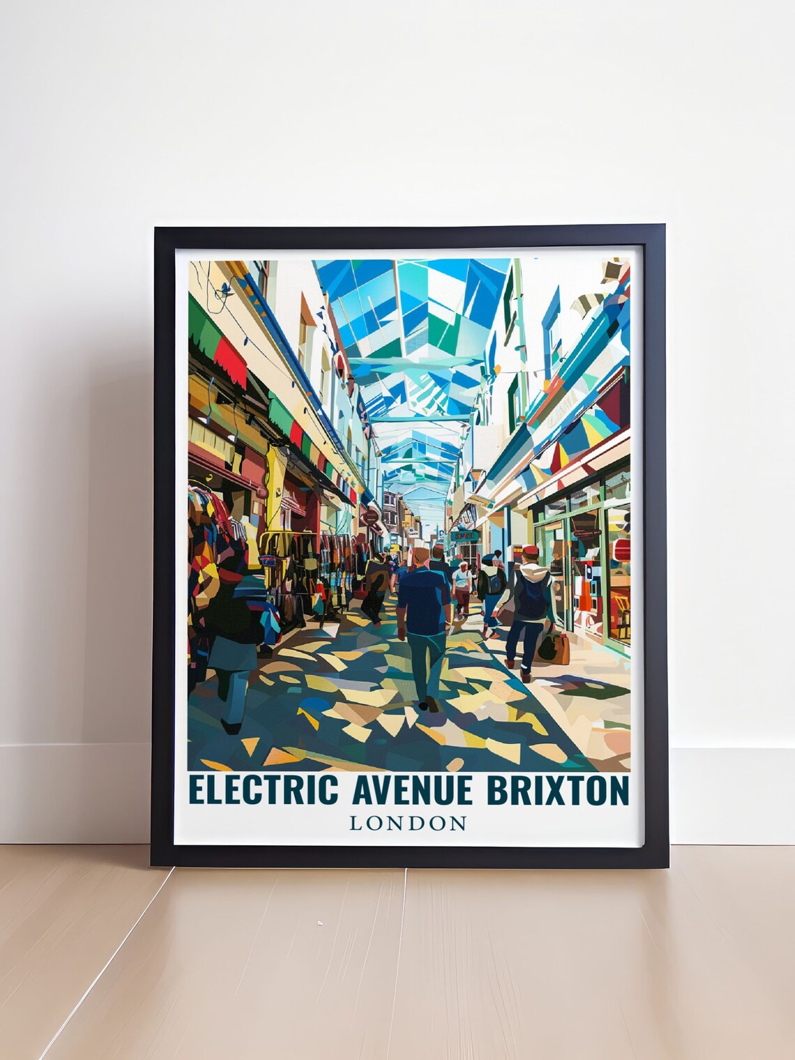 Electric Avenue Brixton London Colorful Market Street Travel Poster - Image 4