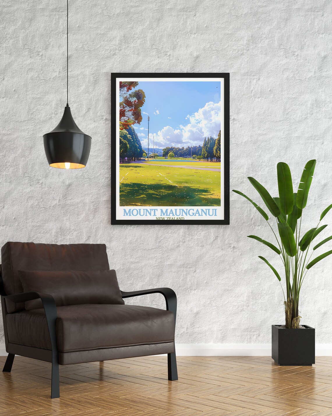 Mount Maunganui Blake Park Green Sports Fields New Zealand Poster - Image 3