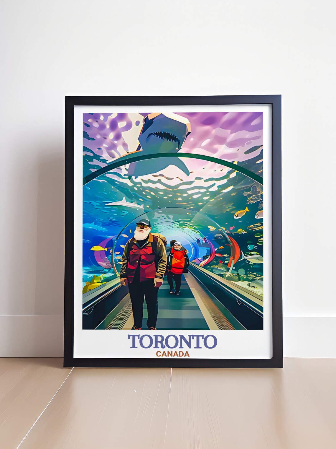 Toronto Canada Ripleys Aquarium Glass Shark Tunnel Underwater Poster - Image 4
