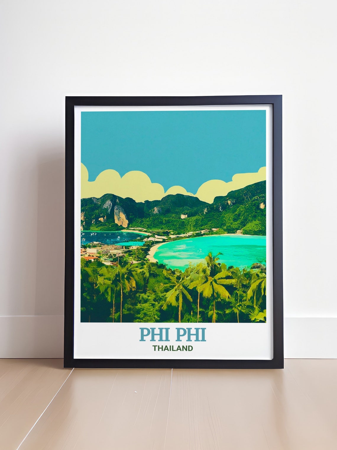 Phi Phi Islands Bay Overlook Thailand Scenic Tropical Travel Poster - Image 4