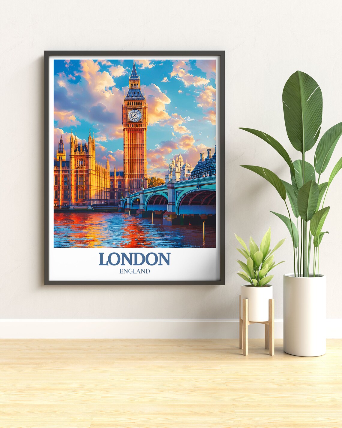 London England Big Ben And Westminster Bridge In Daytime Poster - Image 3